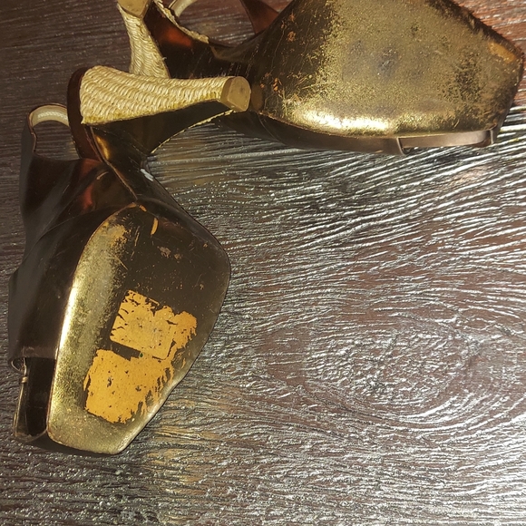 YSL YVE SAINT LAURENT 6 36.5 LEATHER HEELS SHOES - Picture 11 of 11